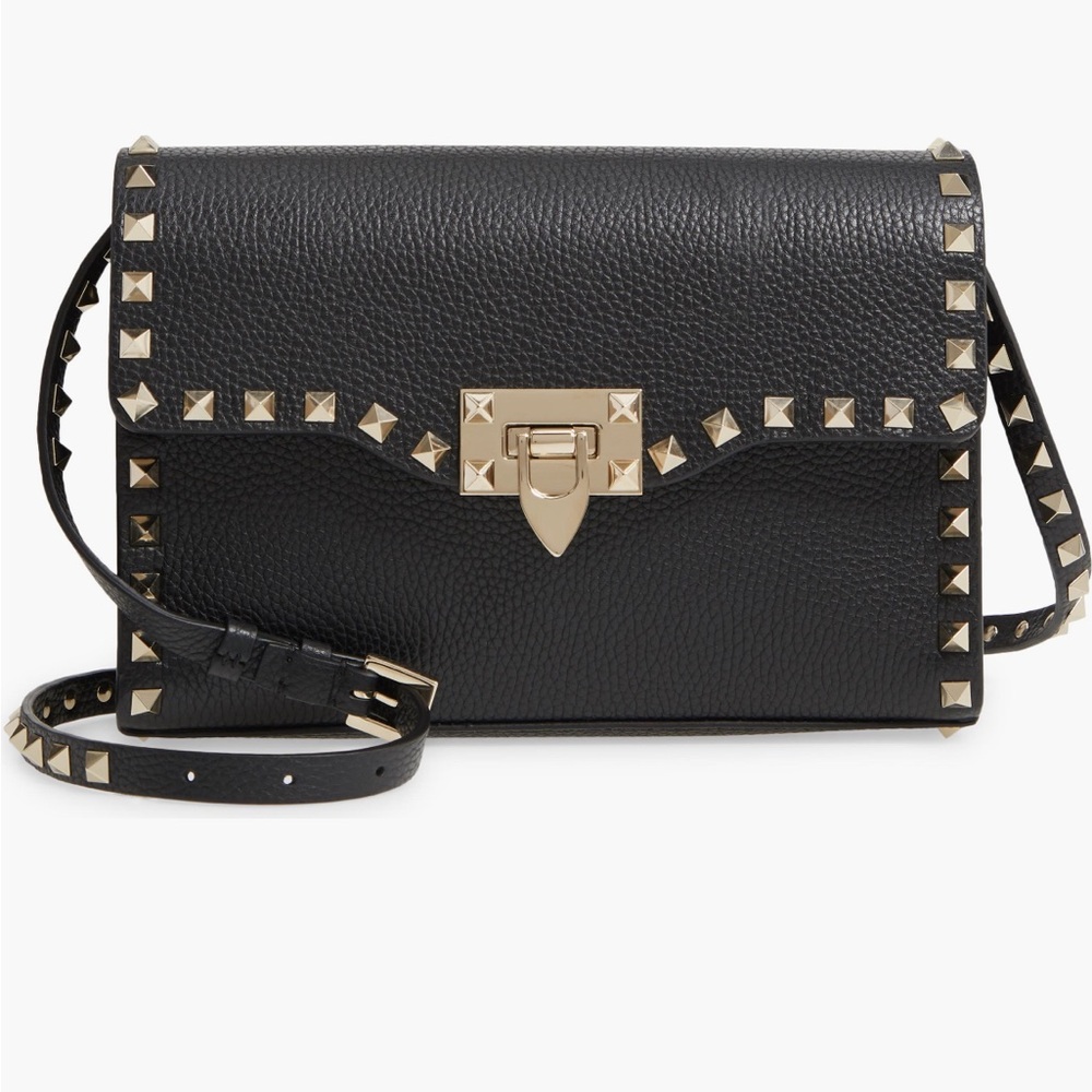 Valentino NEW Medium Rockstud Leather shoulder Bag